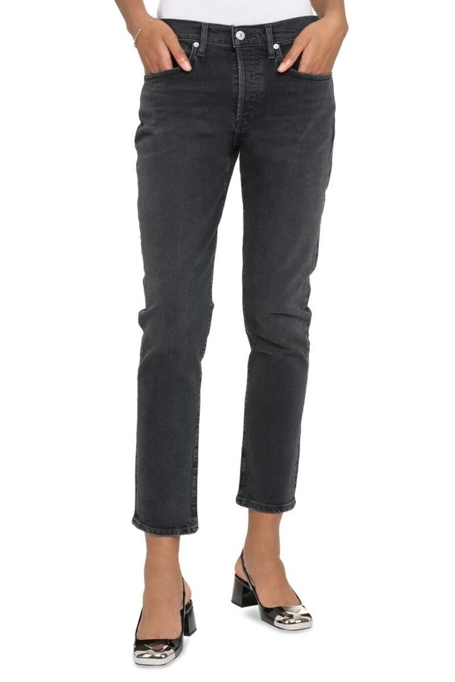 Citizens of Humanity Emerson Slim Boyfriend Jeans Washed Black Womens Sz 25